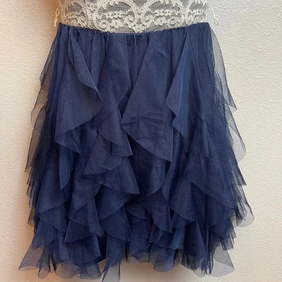 TEEZE Me Juniors Lace Ruffled A-Line Dress. - Picture 4 of 12